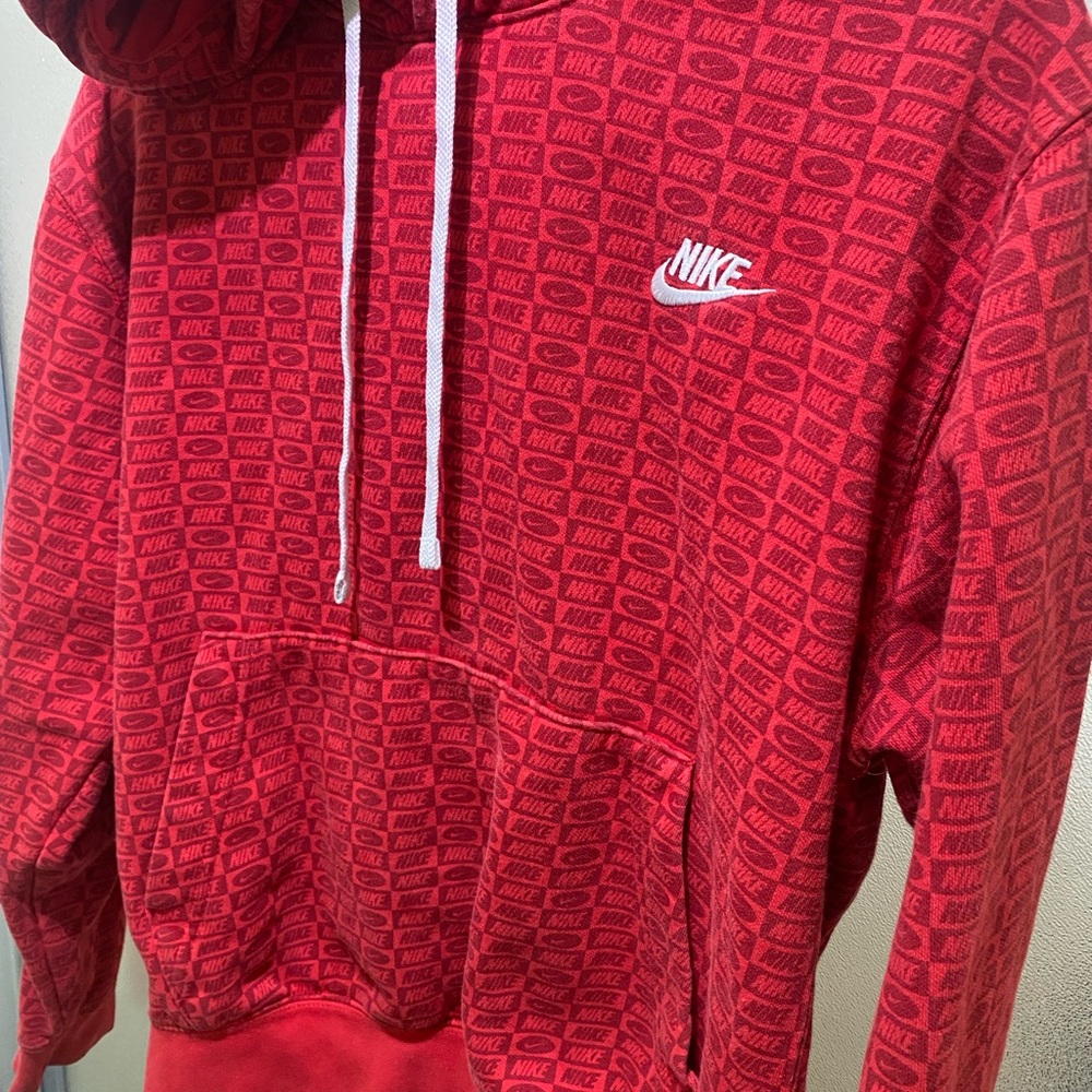 Nike Red Patterned Men's Hoodie